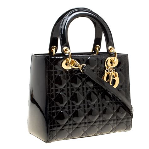 dior black purse|lady dior medium black.